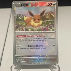 Eevee Masterball Reverse Holo 074/131 - Prismatic Evolutions - Pokemon TCG Card - Image 1