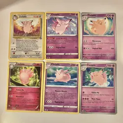 Pokemon Card Lot of 6 Clefable Mixed Condition Vintage - Modern 1999 - 2024 - Image 1