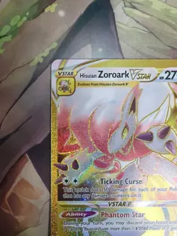 Pokemon TCG Lost Origin Hisuian Zoroark VSTAR 213/196 NM Gold Secret Rare Card - Image 3