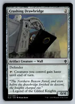 Crashing Drawbridge 217 Common Throne of Eldraine Magic: The Gathering Near Mint - Image 1