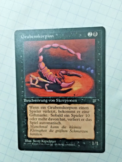 MTG Pit Scorpion (Grubenskorpion) German Legends Reg. - Bit of Edge Wear- pics - Image 1