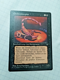 MTG Pit Scorpion (Grubenskorpion) German Legends Reg. - Bit of Edge Wear- pics - Image 2