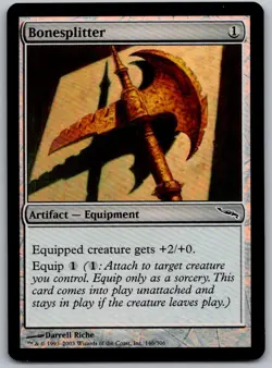 Bonesplitter 146 Common Mirrodin Magic: The Gathering Foil Lightly Played - Image 1