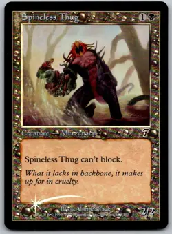 Spineless Thug 164 Common 7th Edition Magic: The Gathering Foil Lightly Played - Image 1