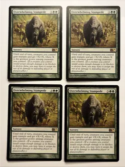 MTG M11 Overwhelming Stampede Play Set Of 4 Near Mint Condition - Image 1