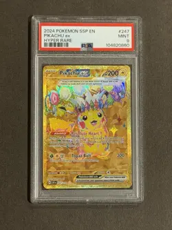 Pikachu EX 247/191 Hyper Rare Ssp En Surging Sparks Pokemon PSA 9 - Image 2