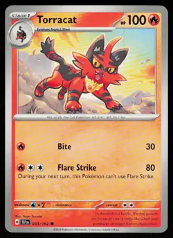 Torracat 033/162 Common Temporal Forces Pokemon Near Mint - Image 1