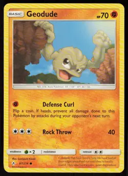Geodude 87/214 Common Unbroken Bonds Pokemon Near Mint - Image 1