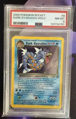 Dark Gyarados Holo 8/82 Pokemon Team Rocket PSA 8 - Image 1