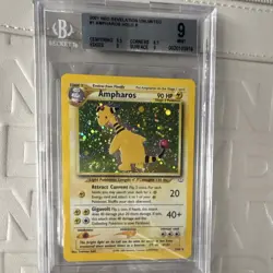 Ampharos Neo Revelation Holo #1 BGS 9 English Unlimited Pokemon 2001 TCG - Image 1