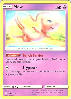 Mew 76/214 Deck Exclusives Pokemon NM - Image 1