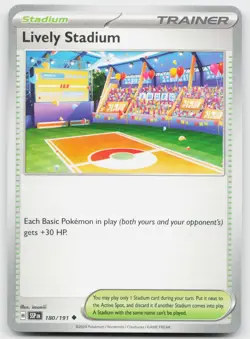 Lively Stadium 180/191 Uncommon Surging Sparks Pokemon Near Mint - Image 1