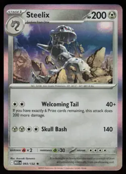 Steelix 093/132 Rare Mega Evolution Pokemon Holo Near Mint - Image 1