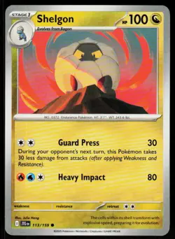 Shelgon 113/159 Common Journey Together Pokemon Near Mint - Image 1