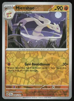 Mienshao 84/142 Uncommon Stellar Crown Pokemon Reverse Holo Near Mint - Image 1