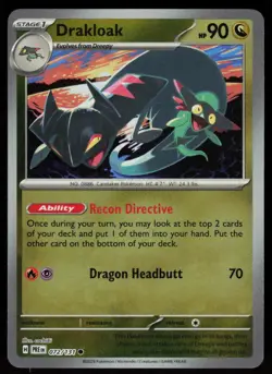 Drakloak (Poke Ball Pattern) 072/131 Holo Prismatic Evolutions Pokemon Holo NM - Image 1