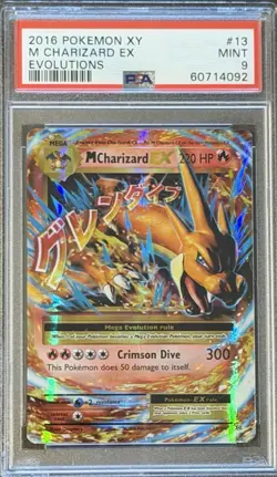 M Charizard EX 13/108 XY Evolutions Holo Rare PSA 9 MINT English Pokemon Card - Image 1