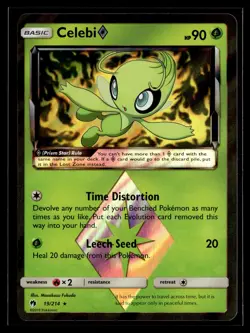 Celebi ◇ 19/214 Lost Thunder Rare Prism Star Pokemon - Image 1