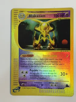 ALAKAZAM 2/144 Reverse Holo Rare Pokemon TCG Skyridge N/M Pack Fresh - Image 1