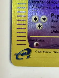 ALAKAZAM 2/144 Reverse Holo Rare Pokemon TCG Skyridge N/M Pack Fresh - Image 2