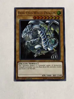 Blue-Eyes White Dragon LCKC-EN001 Ultra Rare Yu-Gi-Oh! Alt Art First Edition NM - Image 1