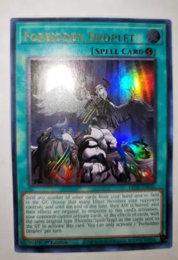 Yu-Gi-Oh! Yugioh TCG Forbidden Droplet LED9-EN056 Ultra Rare 1st Edition NM - Image 1