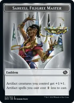 Emblem - Saheeli, Filigree Master x1 - The Brothers' War - NM-Mint, English - Th - Image 1