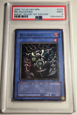 2002 YU-GI-OH! MAGIC RULER Relinquished MRL-029 1st Edition PSA 9 - Image 2