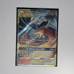 Pokemon TCG- Reshriam & Charizard GX Tag Team 20/214 2019 Holo English Card - Image 1