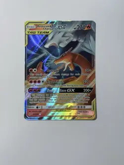 Pokemon TCG- Reshriam & Charizard GX Tag Team 20/214 2019 Holo English Card - Image 3