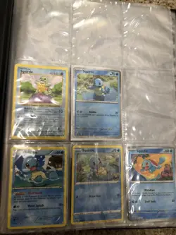 Vintage Pokemon TCG Ultra Pro Squirtle Binder With 5 Cards - Image 2
