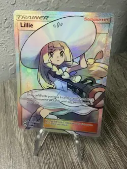 Lillie 147/149 Full Art Ultra Rare Holo Trainer Card SM Base Set Pokemon TCG LP - Image 1