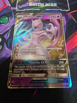 Mewtwo GX 39/73 Full Art Holo Pokemon Card. Shining Legends - Image 1