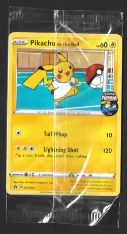 Pikachu On The Ball 001/005 - Pokemon FA Futsal UK Exclusive Promo Card - SEALED - Image 1