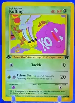Koffing 58/82 1st Edition Team Rocket Pokemon Card - Image 1