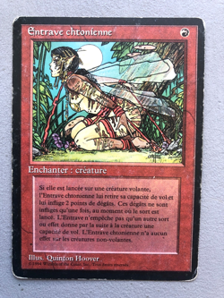 Mtg Carte Magic Fbb Earthbind French HP - Image 1
