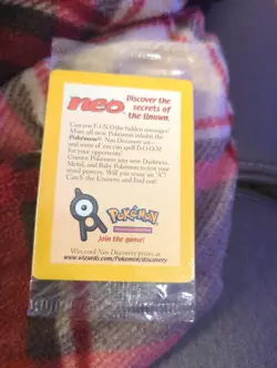 Sealed 2001 Entei Reverse Holo Pokemon Neo Discovery Black Star Movie Promo VTG - Image 1