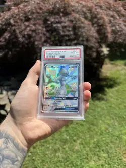 2019 MEWTWO POKEMON SUN MOON HIDDEN FATES #SV59 FULL ART GX SHINY PSA 10 - Image 1