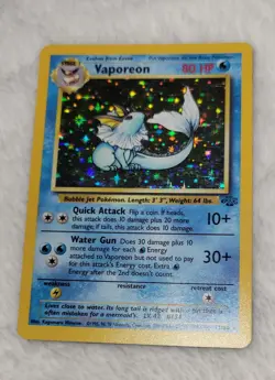 Pokemon TCG Vaporeon Jungle 12/64 Holo 1999-2000 Wizards Base Set Copyright Holo - Image 3