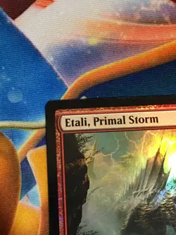 C6708 MTG MAGIC RIVALS OF IXALAN ETALI, PRIMAL STORM #100 FOIL MP PROMO - Image 3