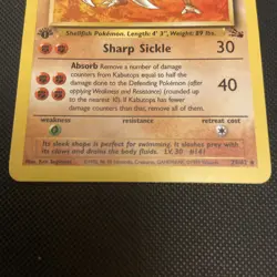 Kabutops 24/62 Fossil; 1st Edition; Pokemon - Image 3