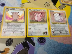 Pokemon TCG Lot of 3 Holo MP Clefable 3/132 Gym Heroes + 1/64 + Clefairy 6/130 - Image 2
