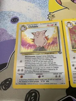 Pokemon TCG Lot of 3 Holo MP Clefable 3/132 Gym Heroes + 1/64 + Clefairy 6/130 - Image 4