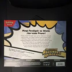 Pokemon TCG Mega Evolution Ascended Heroes Mega Feraligatr ex Box Oversize Promo - Image 2