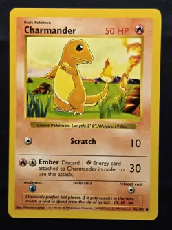 Charmander 46/102 Shadowless NM Base Set 1999 Pokemon TCG Near Mint WOTC - Image 1