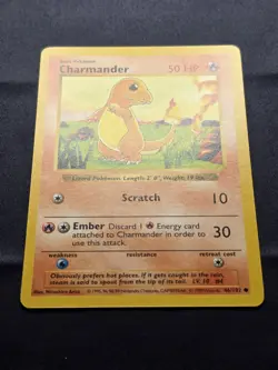Charmander 46/102 Shadowless NM Base Set 1999 Pokemon TCG Near Mint WOTC - Image 2