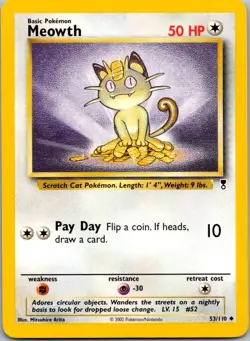Meowth 53/110 Uncommon Legendary Collection Pokemon Near Mint - Image 1