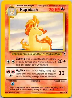 Rapidash 60/110 Uncommon Legendary Collection Pokemon Near Mint - Image 1