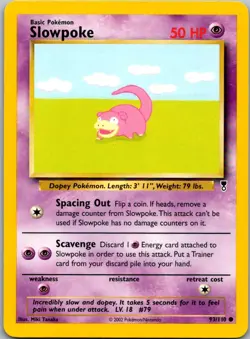 Slowpoke 93/110 Common Legendary Collection Pokemon Near Mint - Image 1