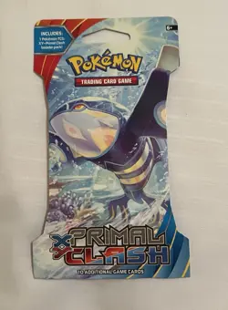 Pokemon 2015 XY Primal Clash Sleeved Booster Pack (Kyogre Art) Factory Sealed - Image 1